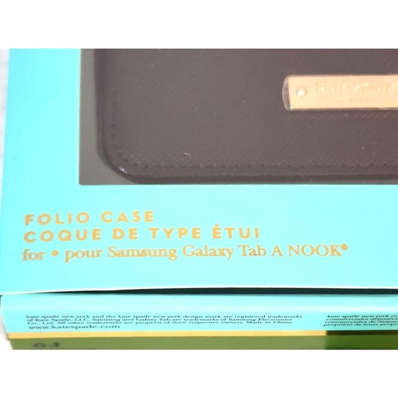 Kate Spade Samsung Galaxy Tab A Nook Folio Case Black NEW in Package - Picture 2 of 8